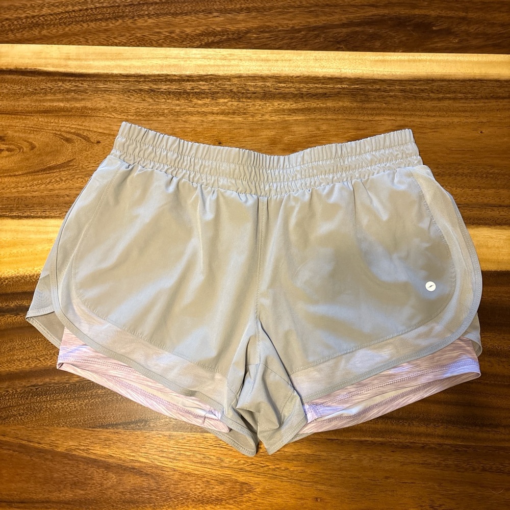 Avia Gray Athletic Shorts Lightweight Performance Fabric